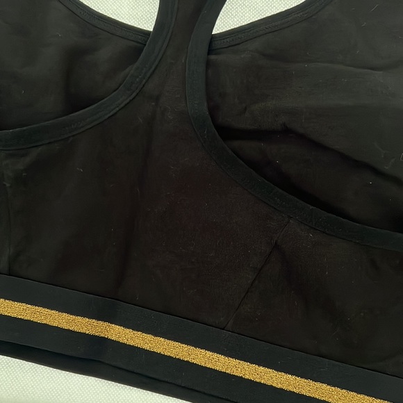 No boundaries cotton sport bra size 40 black gold - Picture 4 of 4